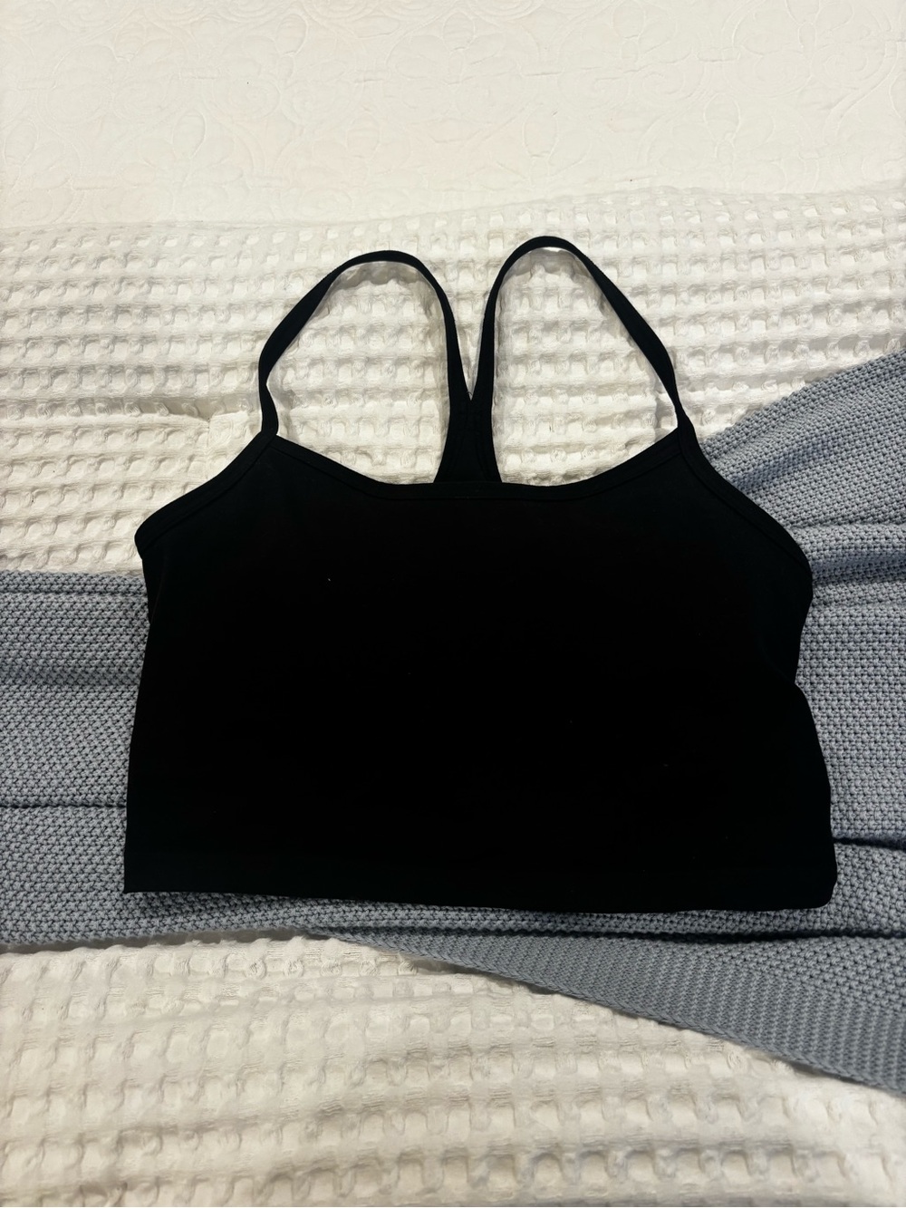 aerie Black Racerback Cropped Tank Top